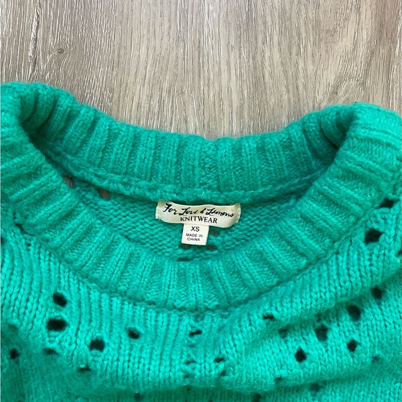 For Love & Lemons Brooke Pointelle Sweater XS - Picture 4 of 7